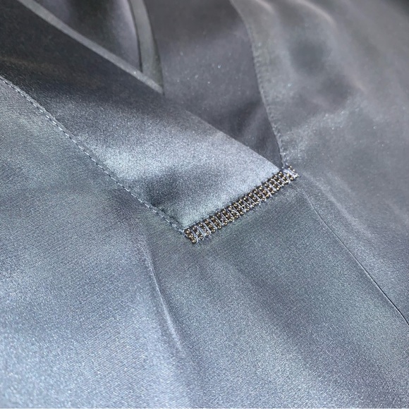 Etcetera Slate Blue Silk Cashmere Blend Long Sleeve Flowy Sweater Top Size 00 - Picture 7 of 14